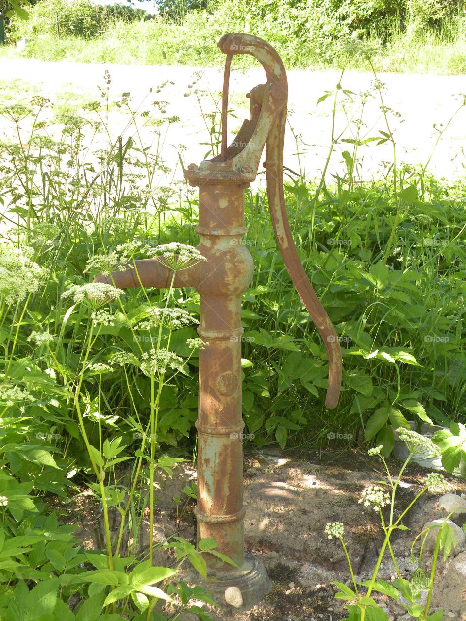 Rusty old water pump