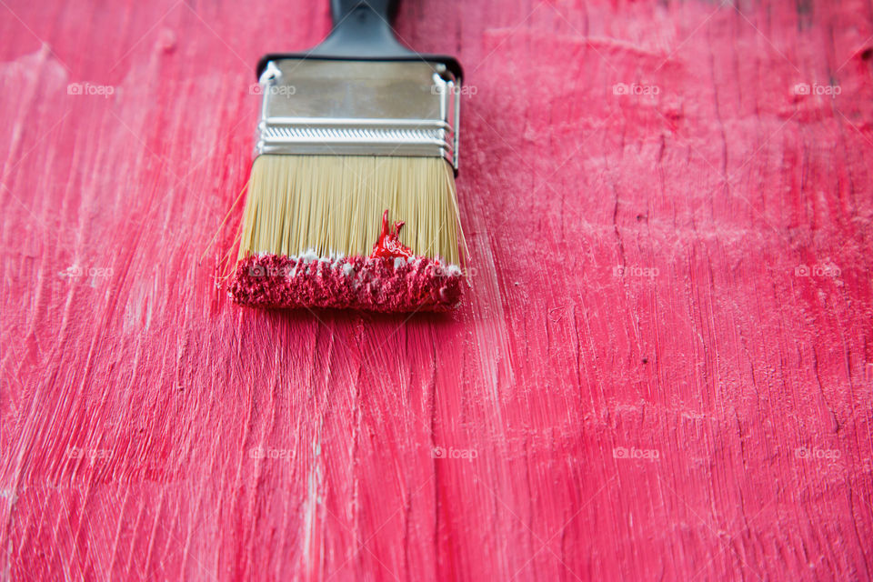 Paint Brush on pink background