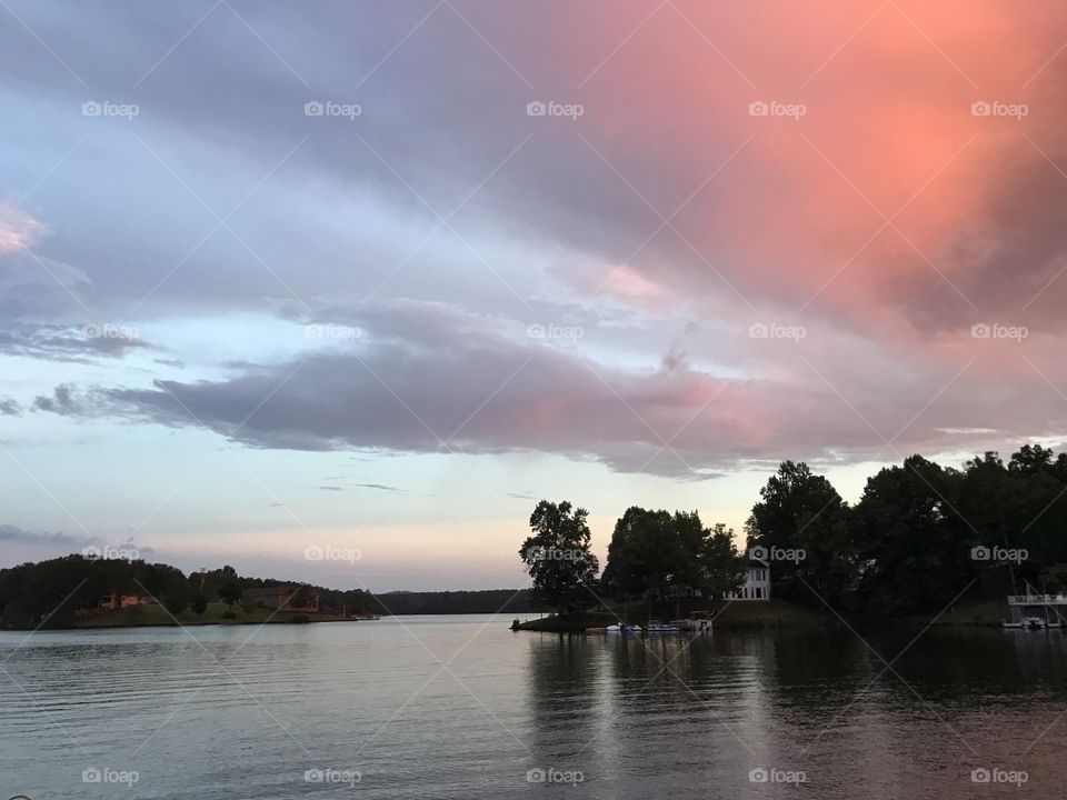 Water, Sunset, No Person, Lake, Dawn