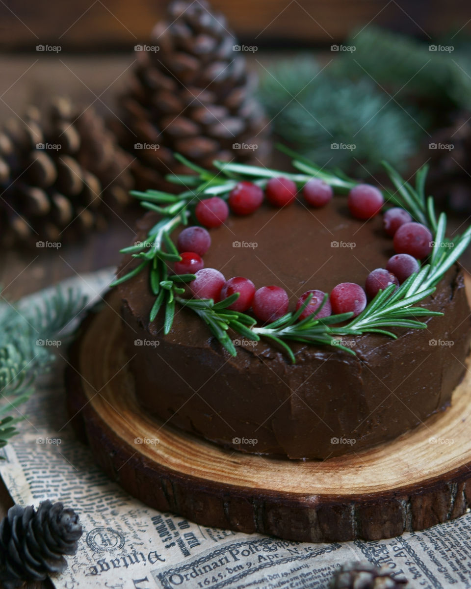 Christmas chocolate cake