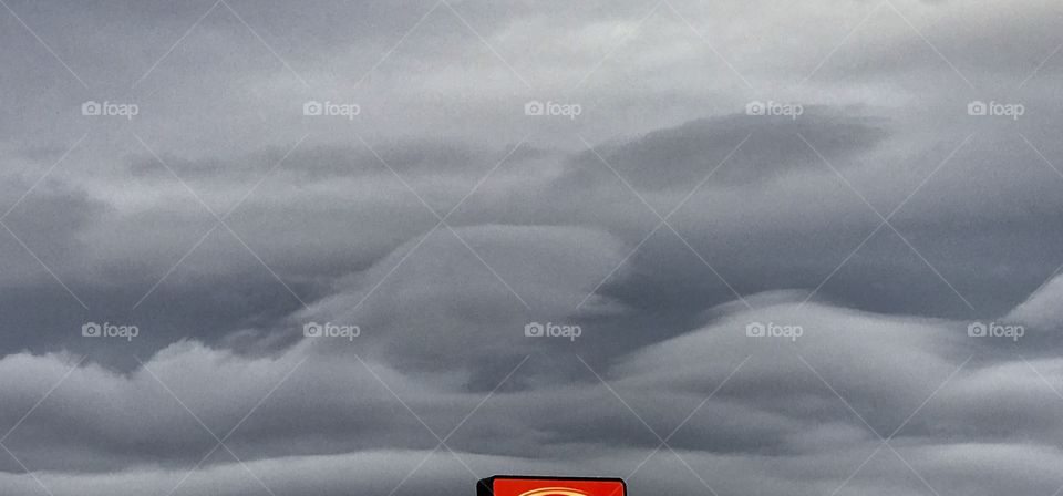 Storm Clouds, storm, clouds, weather, light, dark, darkness, wind, rain, unusual, beauty, nature, vapor, droplets, sky, ground, black and white, gray, formation, sign, red