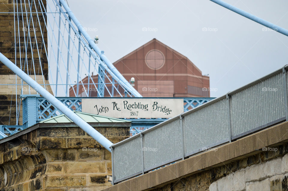 The Roebling Bridge in Cincinnati, Ohio