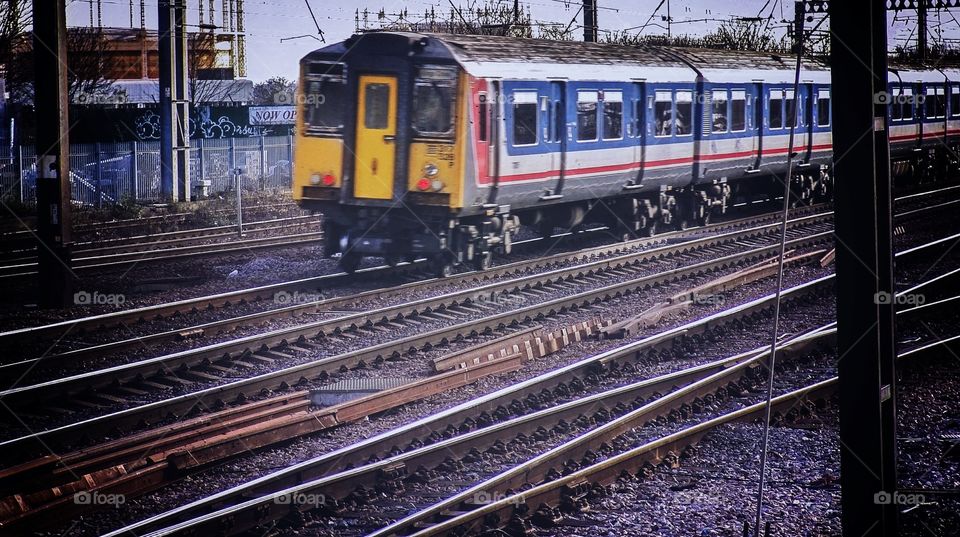 Train. Railway line 