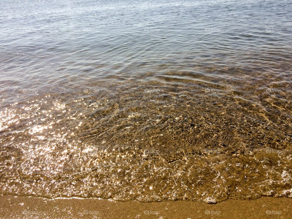 Sea waves on a seashore