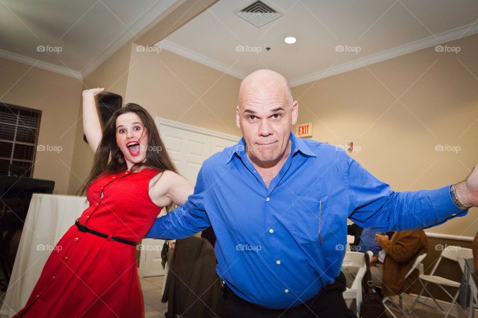 Man and woman dancing in a party