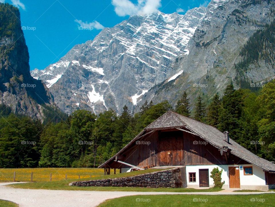 Hut near the Watzmann, Germany. Hut near the Watzmann mountain in Bavaria, Germany