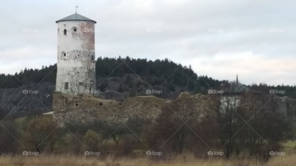 Stegeborg castle ruin, Söderköping, Baltic sea, Sweden