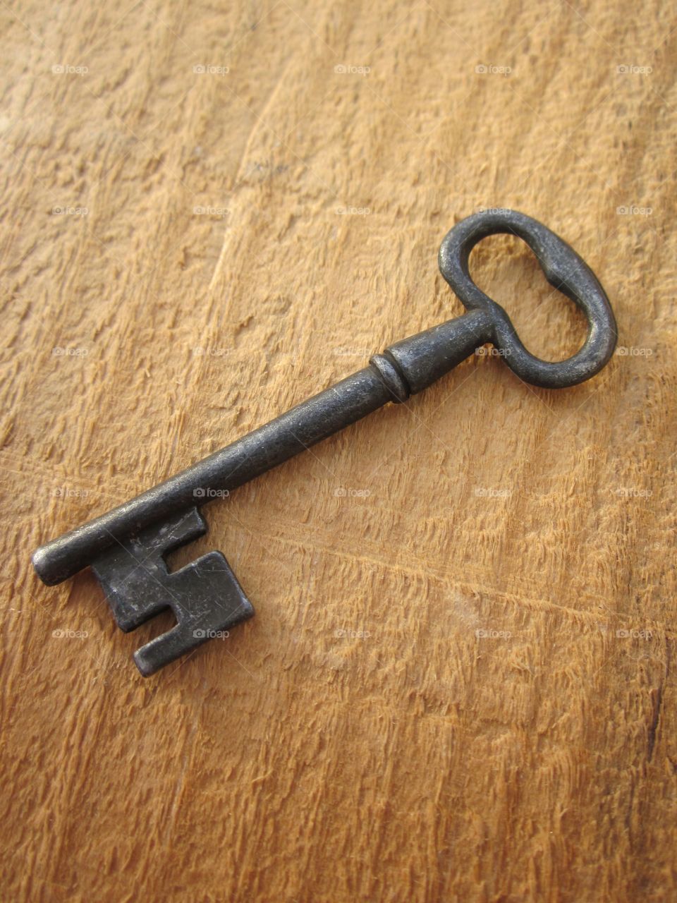 old key on wood