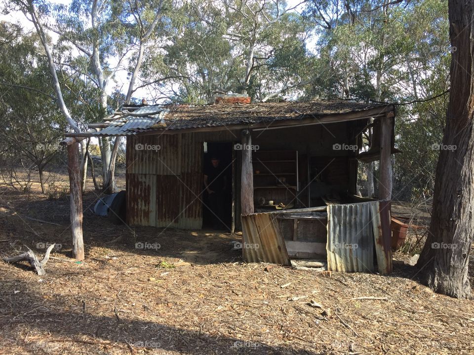 Old shed outside