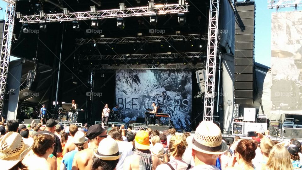Bleachers on stage. Bleachers take the stage at Rock the Shores 2015 in beautiful Colwood BC
