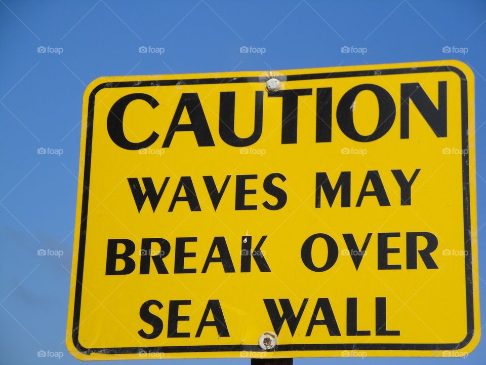 Caution waves sign 