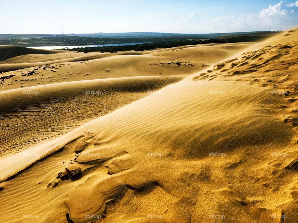 Natural sand dunes are so beautiful , I up there in a jeep, and then went for a walking to take pictures