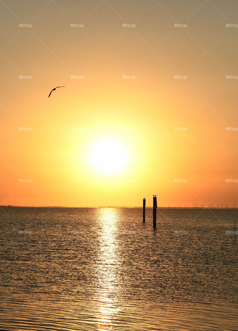 sunset at South Padre Island, Tx
