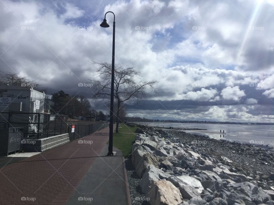 Walk along the beach in White Rock, British Columbia 