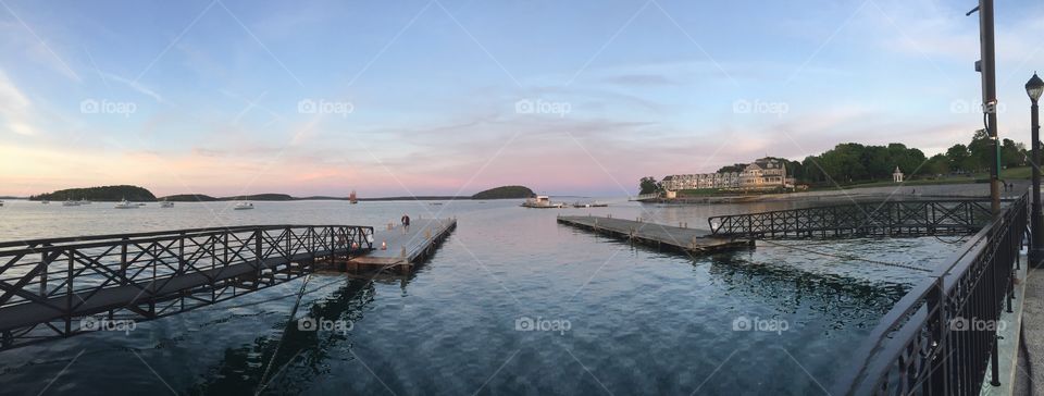 Boats at dusk