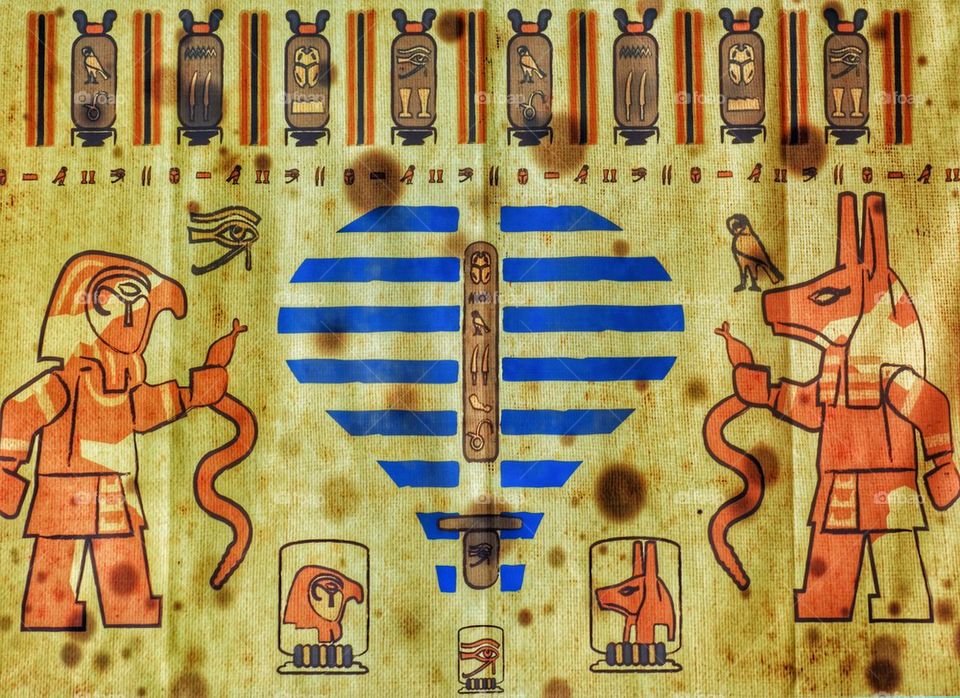 Ancient Egyptian Artwork. Reproduction Egyptian Scroll