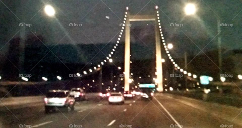 Bojorquez Bridge in CA., beautiful at night.