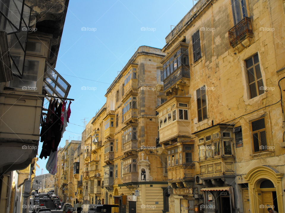 Streets of Valletta with some laundry drying