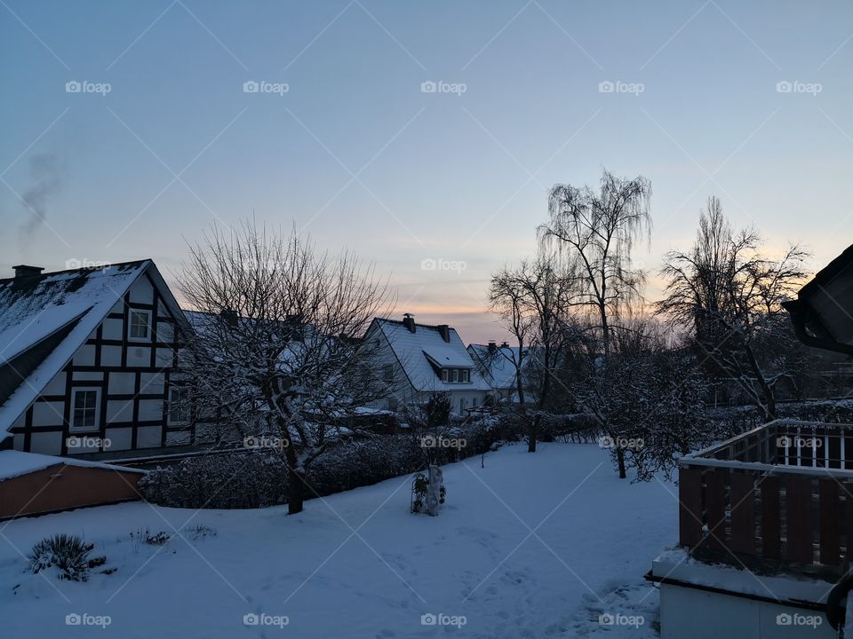 Snow, nature, winter, houses