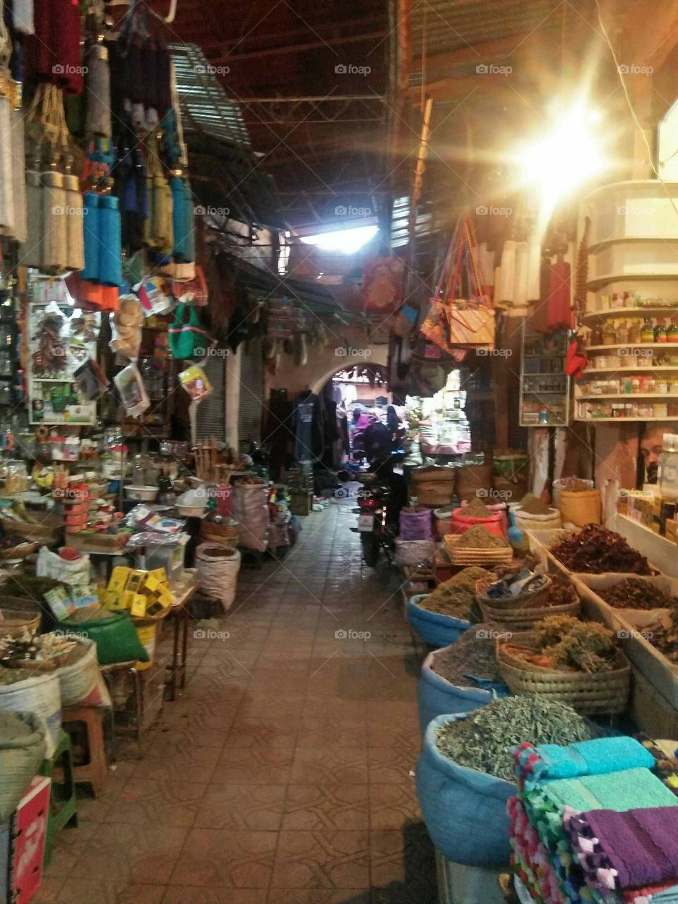 Moroccan market in the night