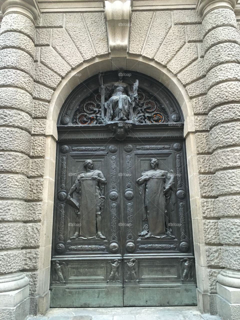 Old university door ,padova, italy