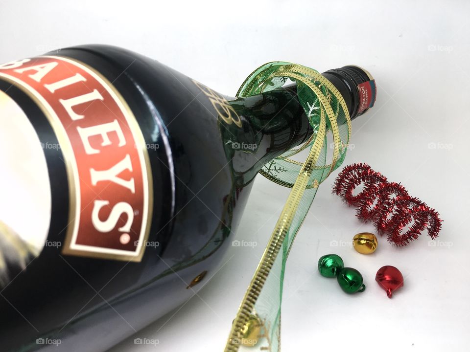 Wine bottle christmas party celebration