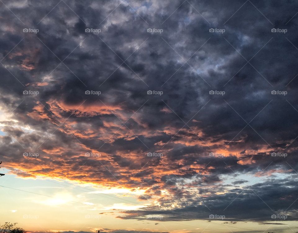 Low angle view of storm clouds