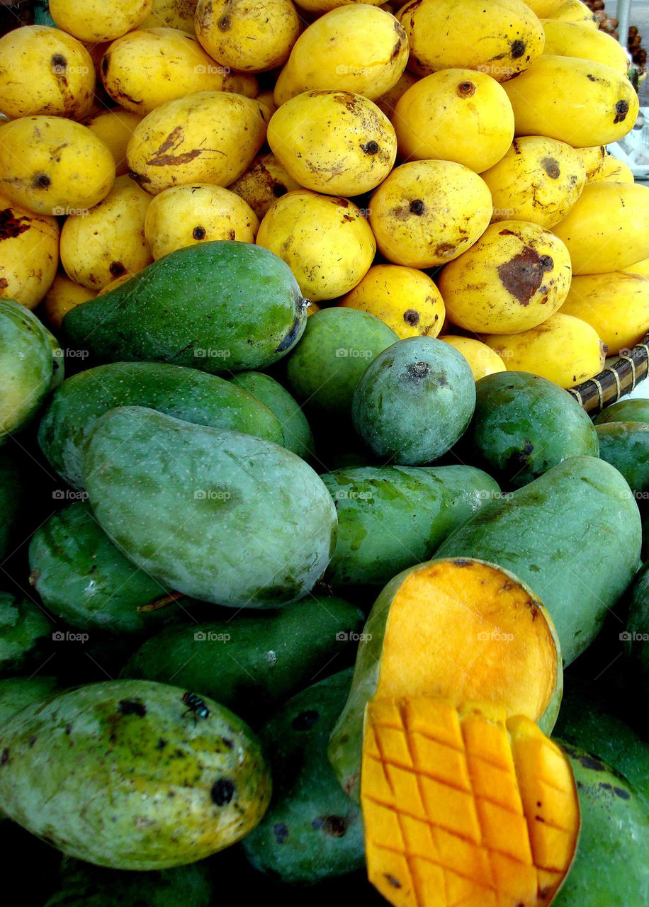 green fresh fruit tropical by paullj