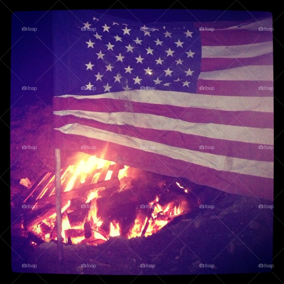 Flag Over Fire
