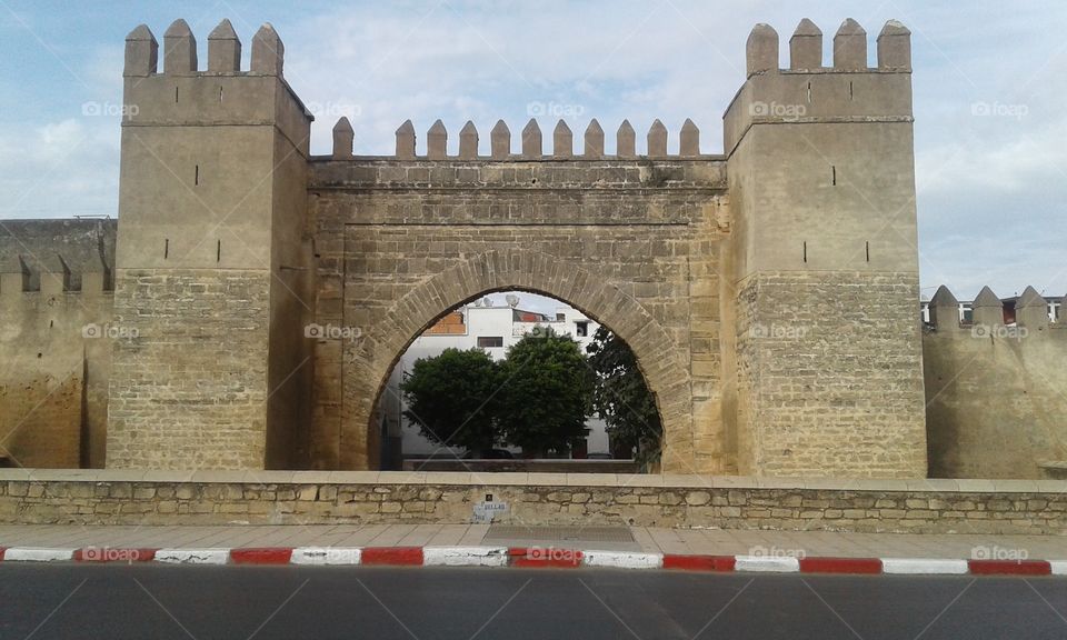 large stone door