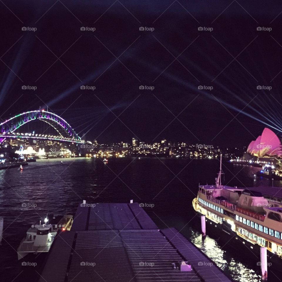 Amazing view of Sydney’s iconic tourist spots - Harbour Bridge and Opera House