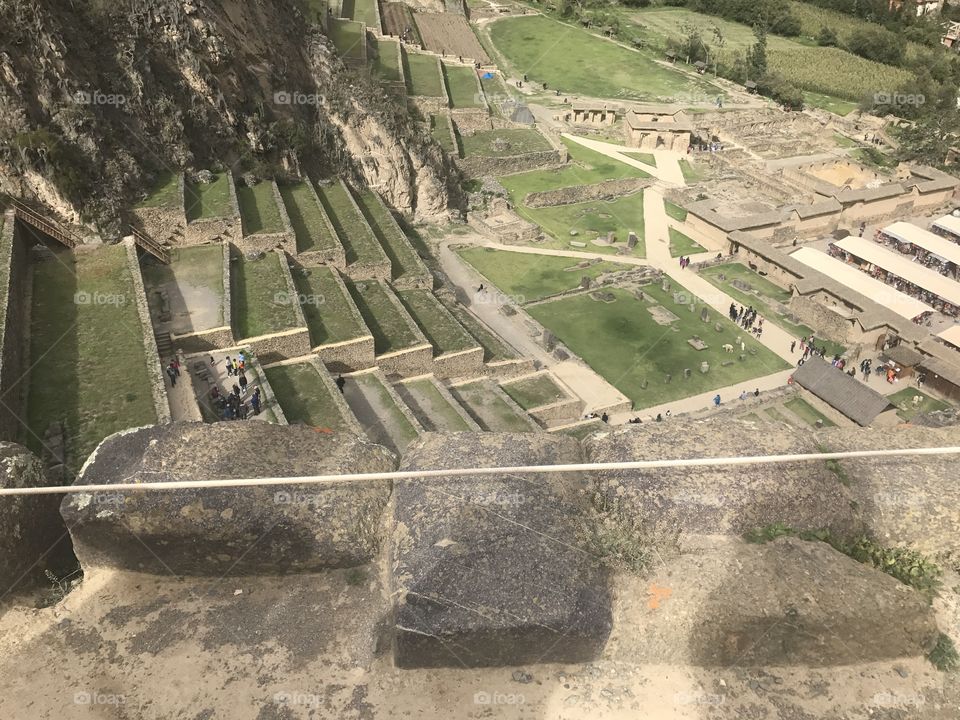 Famous Peruvian structure that contain over 300 stone steps created by the Incan society and still stand today with only rocks stacked upon another and the structure stands strong today. These steps lead up to Machu Picchu.