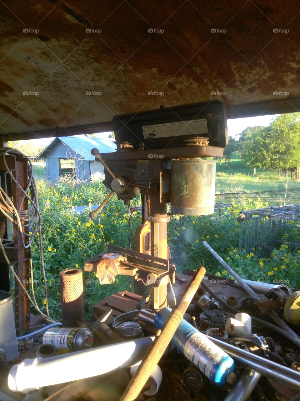 old drill press
