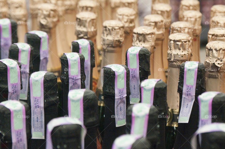 champagne bottles