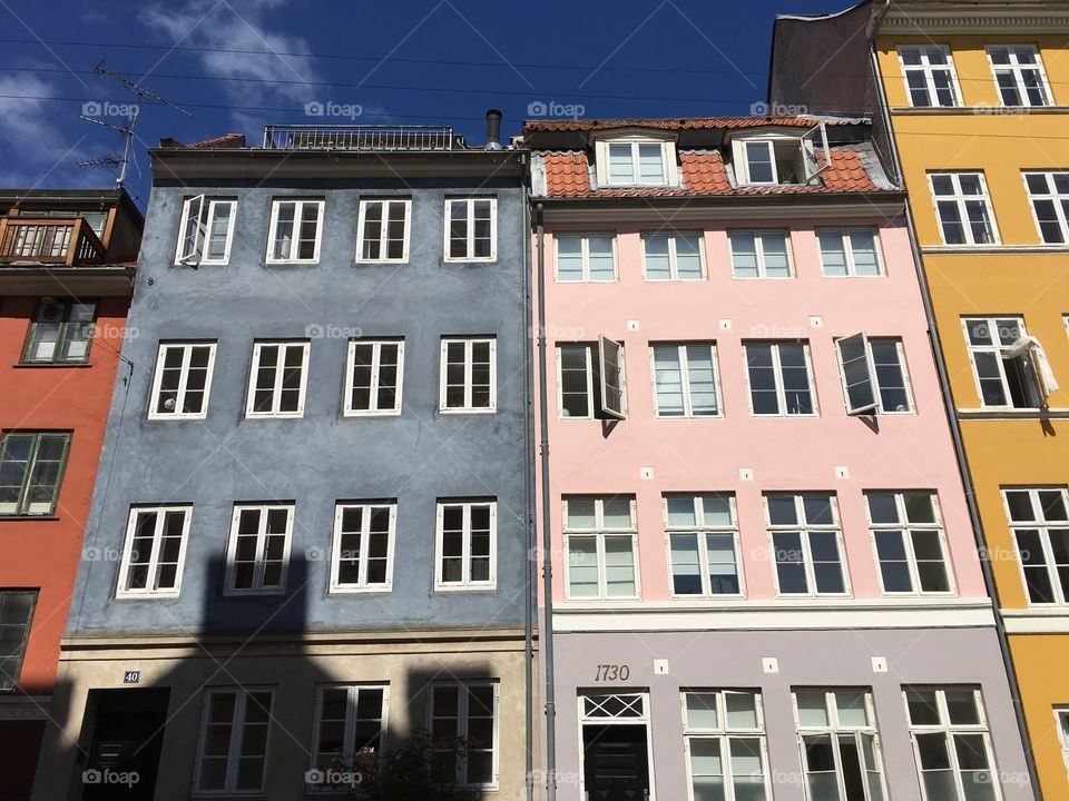 Colorful architecture, Copenhagen, Denmark