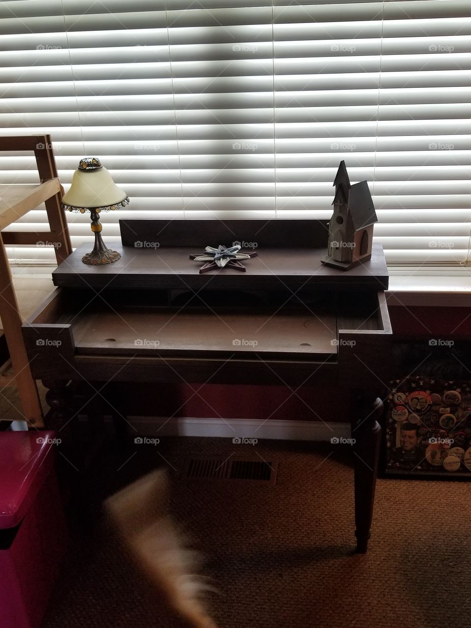 An antique desk my mom got from her uncle.