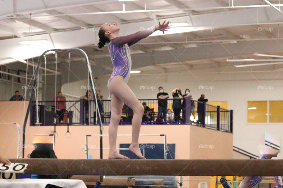 balance beam routine