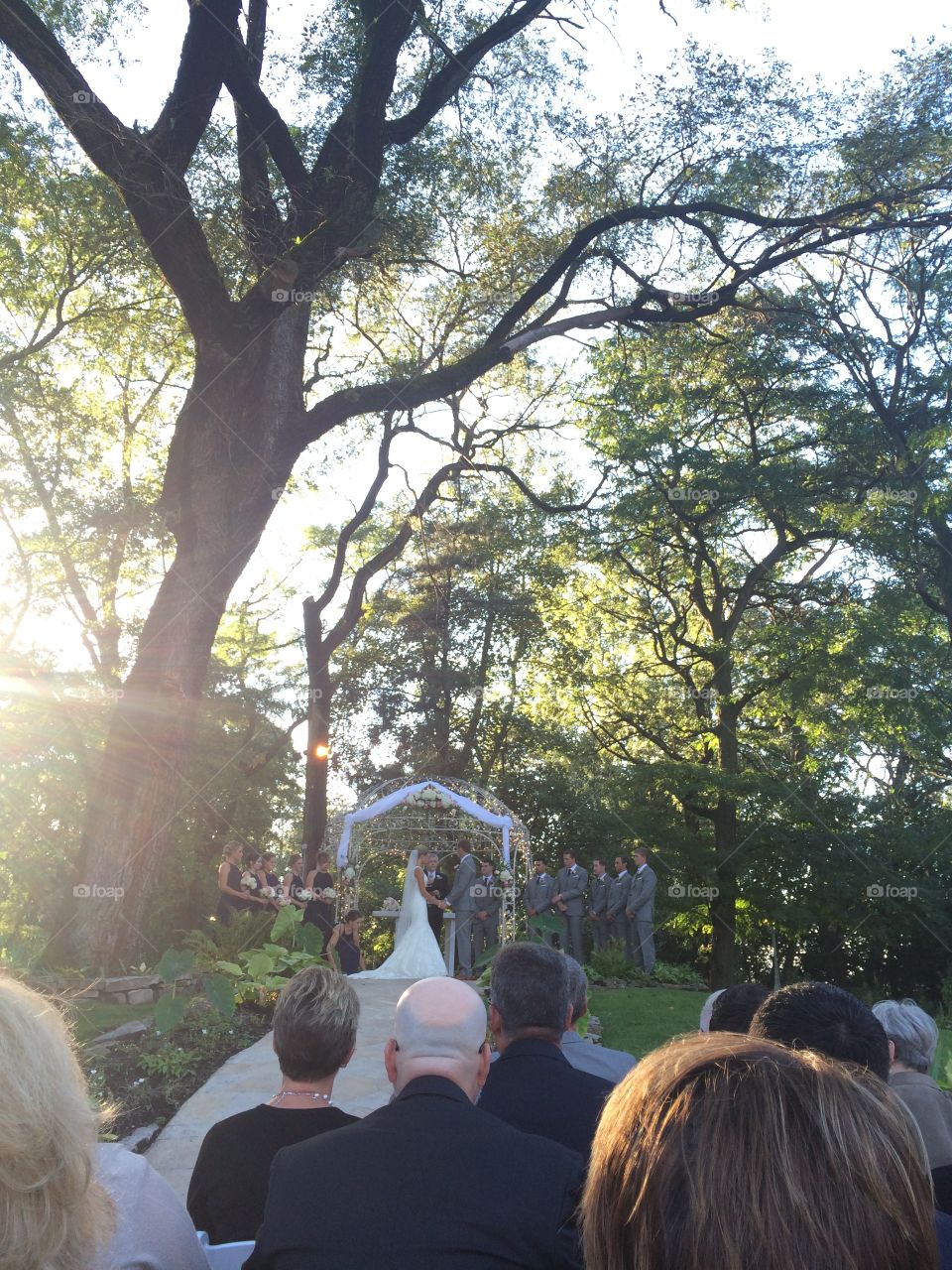 Wedding in a peaceful dusk light