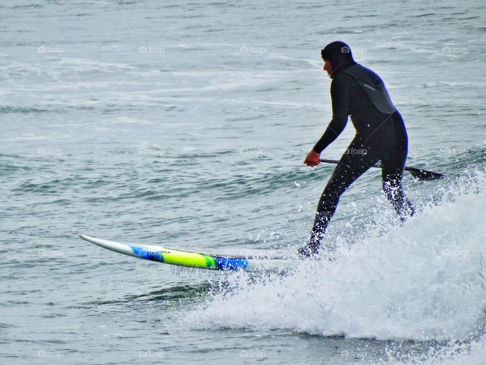 Surfer in Pacifica, California