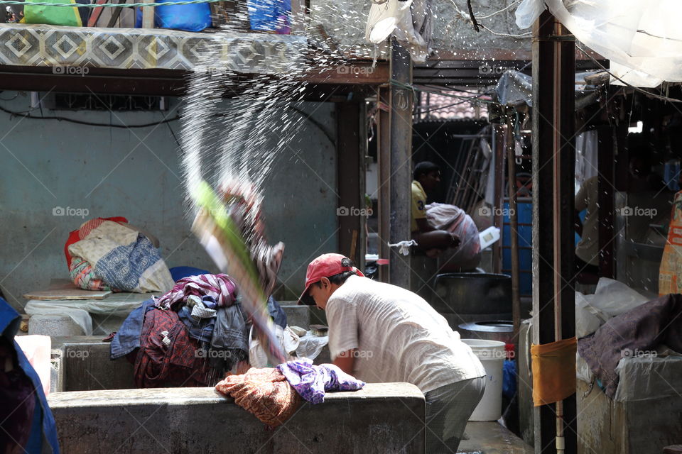 washing clothes