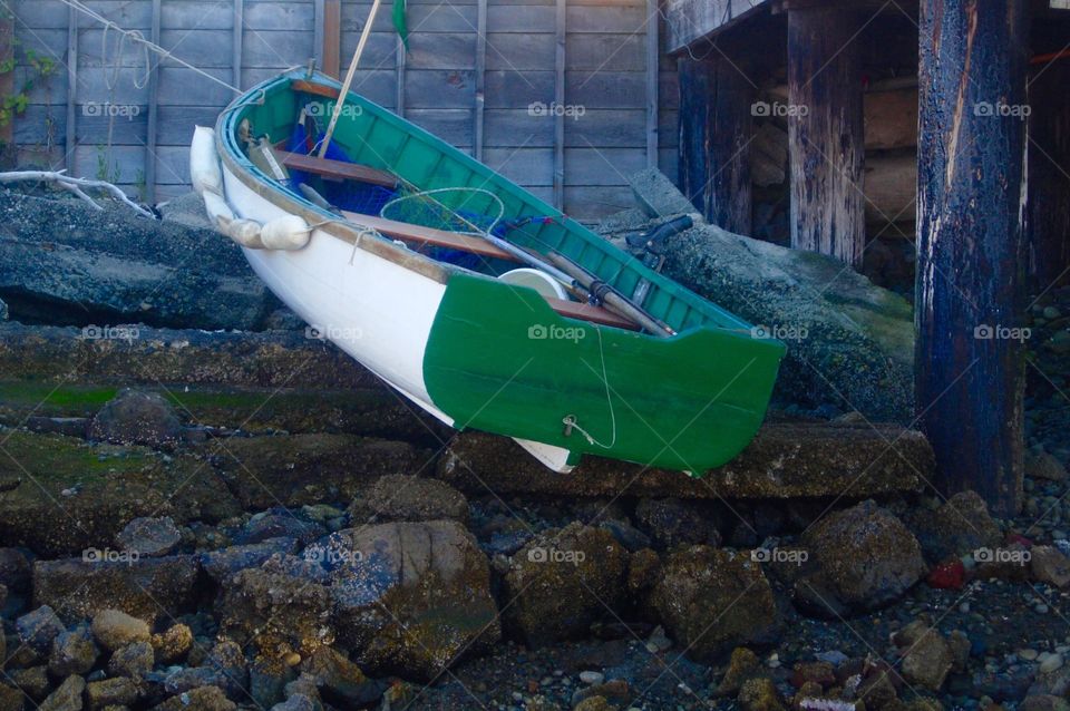 Row Boat at Low Tide