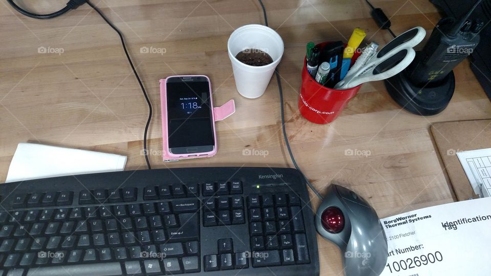 neat working desk with all the things that you may need for the day