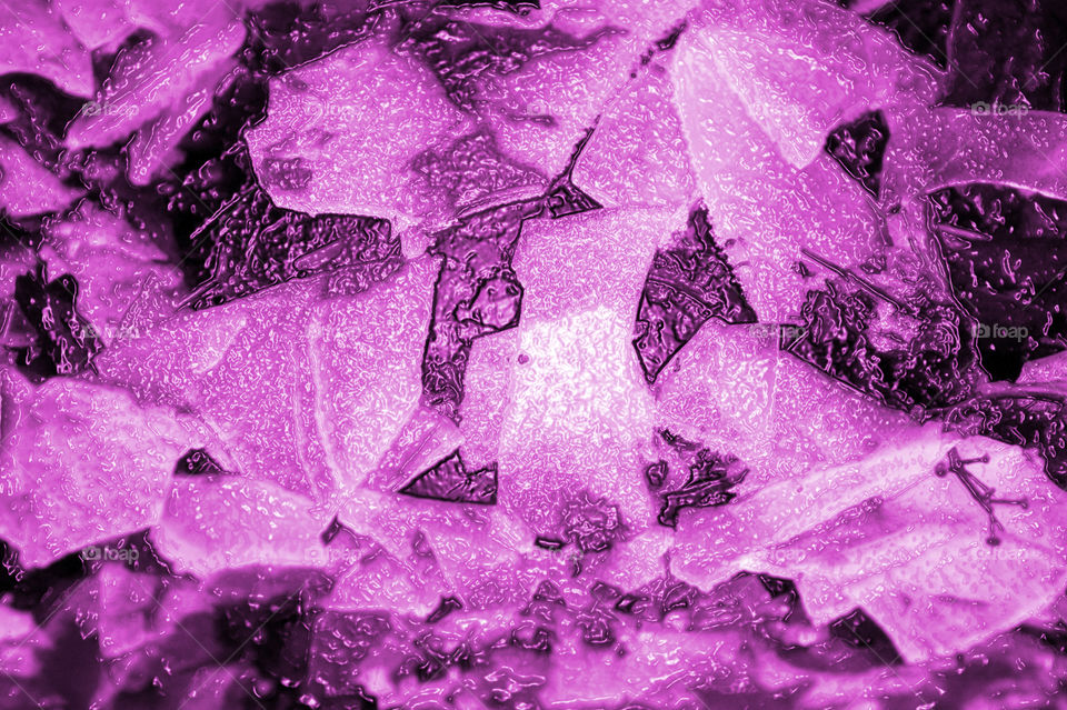 I was in a purple mood today so a couple of my ice and snow pics became abstracts. Im having fun exploring camera settings and desktop tools. 