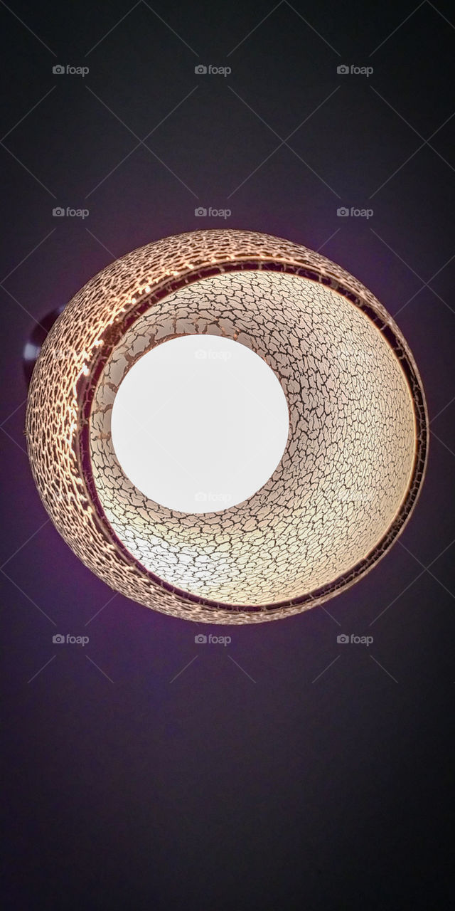 Abstract viewpoint pendant lighting. crackles and cracks. luminescent