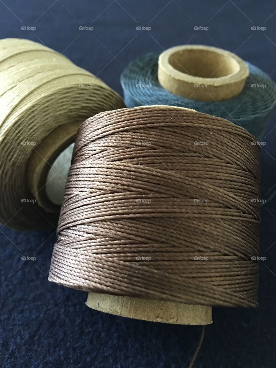 Close up upholstery thread