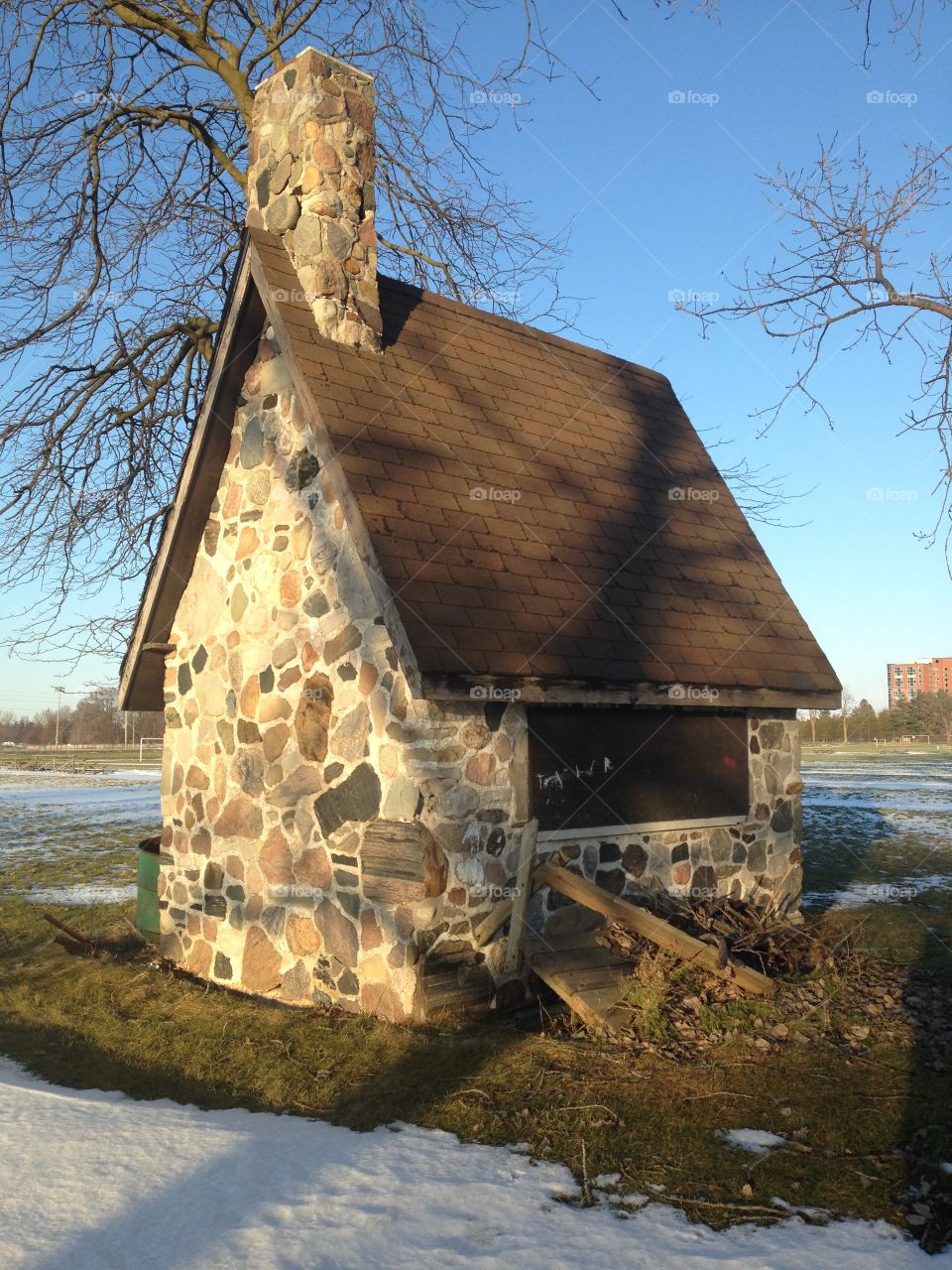 Older building in a park