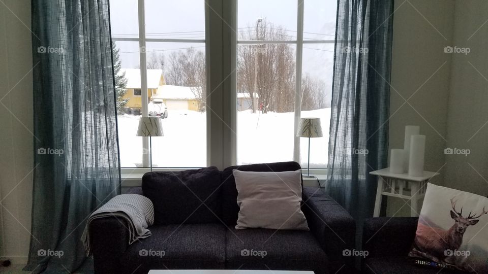 Cozy winter living room