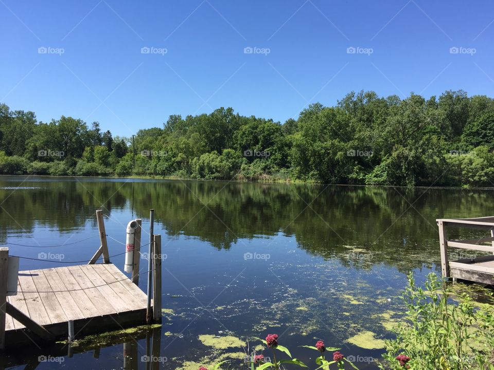 Lake at a sanctuary in Green Bay, WI