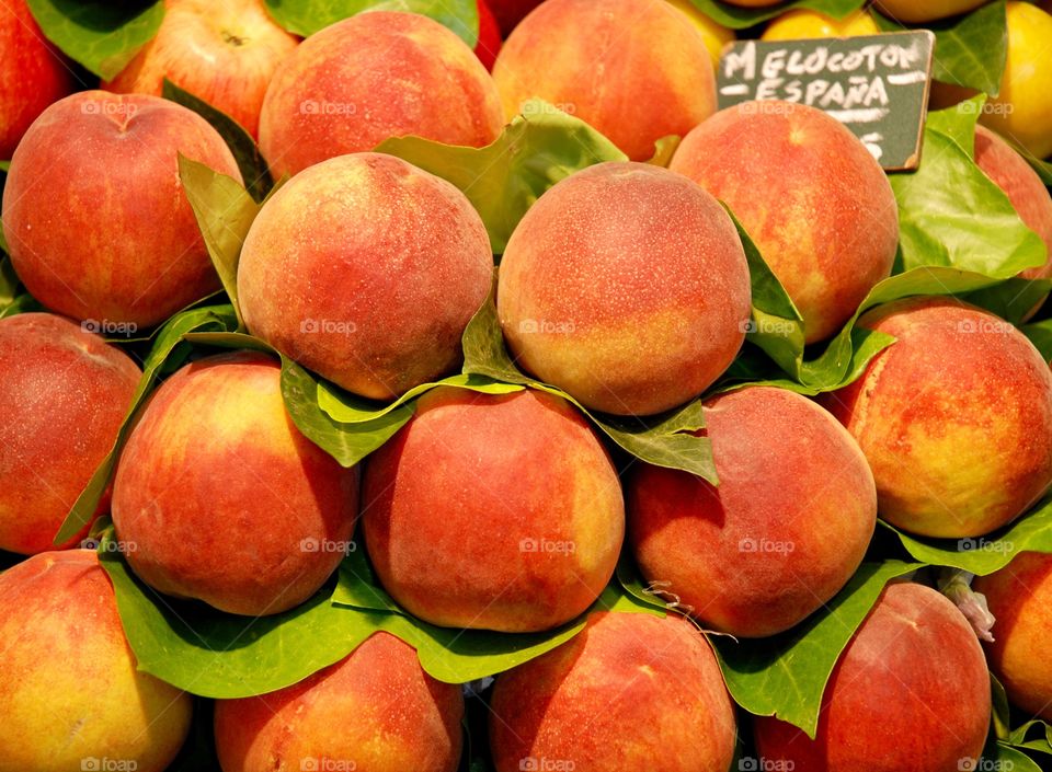 Close-up of peaches