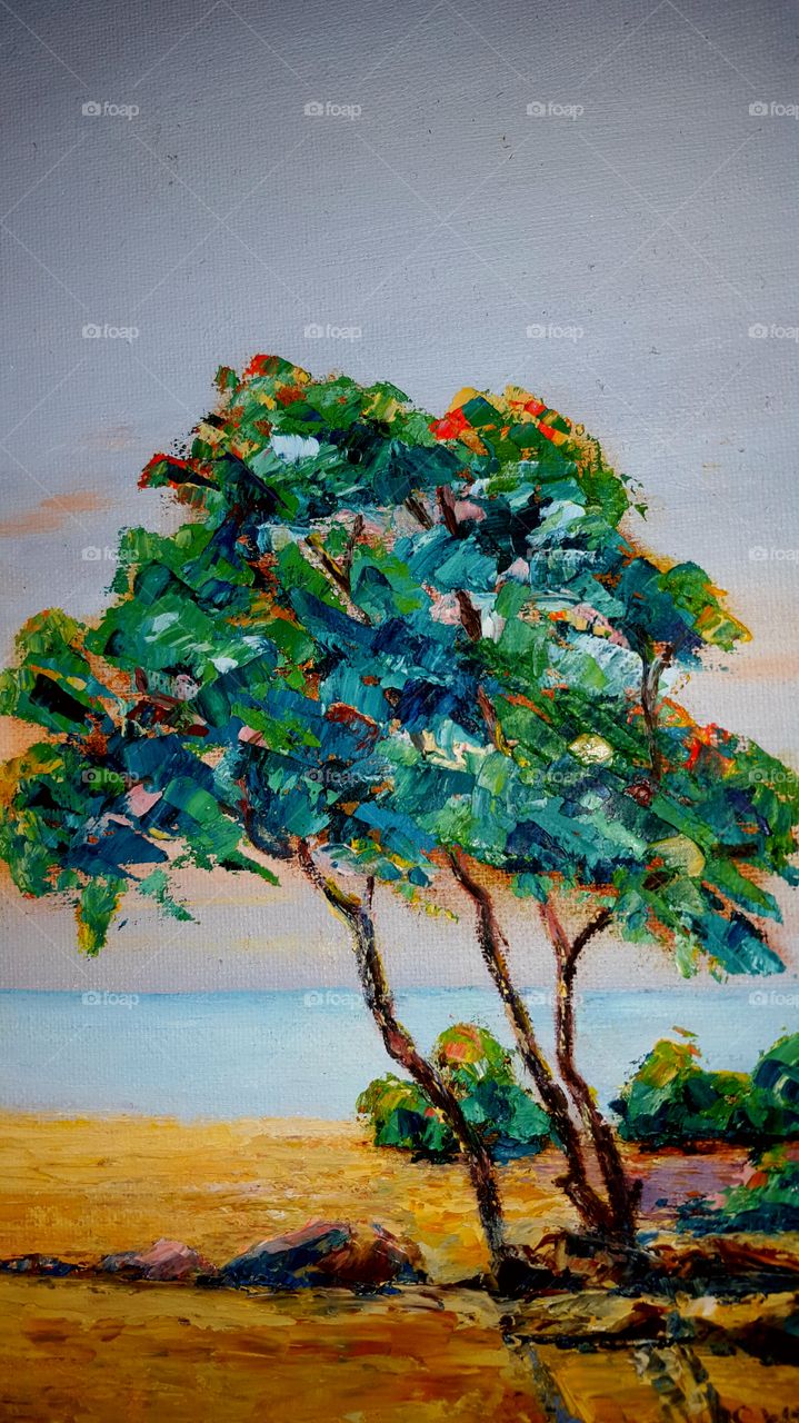 oil painting tree